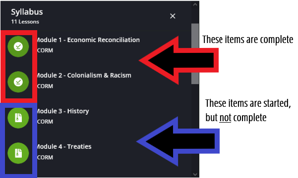 Why is my course "In Progress" and not "Complete"?